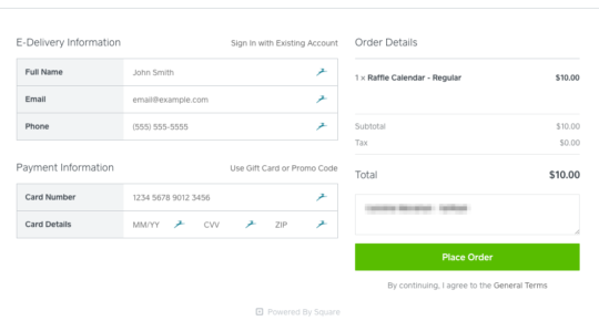 Image of a form with placeholder text