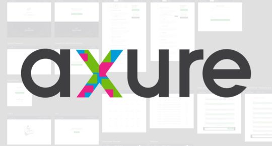 axure logo with screens behind